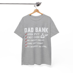 Tee shirt Homme Dad Bank, Papa idée cadeau humour drôle amusant