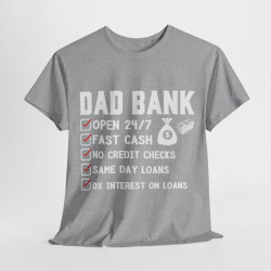 Tee shirt Homme Dad Bank, Papa idée cadeau humour drôle amusant