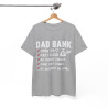 Tee shirt Homme Dad Bank, Papa idée cadeau humour drôle amusant