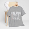 Tee shirt Homme Dad Bank, Papa idée cadeau humour drôle amusant