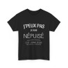 Tee shirt Unisex Noir  J'peux pas je suis népuisé idée cadeau humour drôle amusant Homme/Femme
