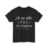 Tee shirt Unisex Noir Je ne râle pas je m'exprime idée cadeau humour drôle amusant Homme/Femme