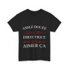 Tee shirt Noir Femme Directrice idée cadeau humour drôle amusant rigolo