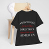 Tee shirt Noir Femme Directrice idée cadeau humour drôle amusant rigolo