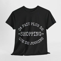 Tee shirt Noir  Unisex Shopping idée cadeau humour drôle amusant Homme/Femme