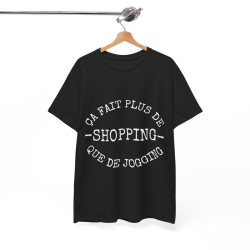 Tee shirt Noir  Unisex Shopping idée cadeau humour drôle amusant Homme/Femme