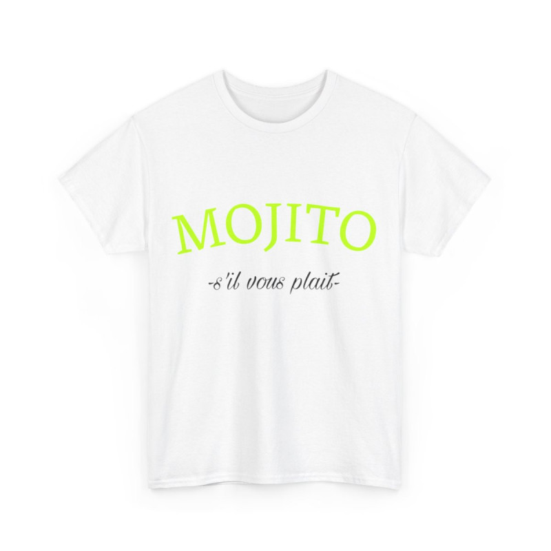 Tee shirt Unisex Mojito s'il vous plait idée cadeau humour drôle amusant Homme/Femme
