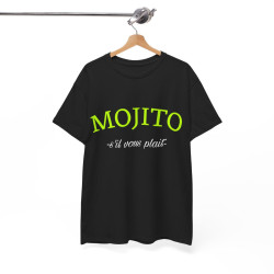 Tee shirt Noir Unisex Mojito s'il vous plait idée cadeau amusant drôle humour Homme/Femme