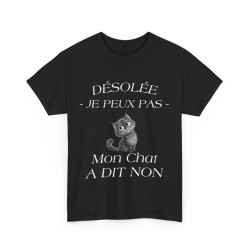 Tee shirt Noir Unisex Mon...