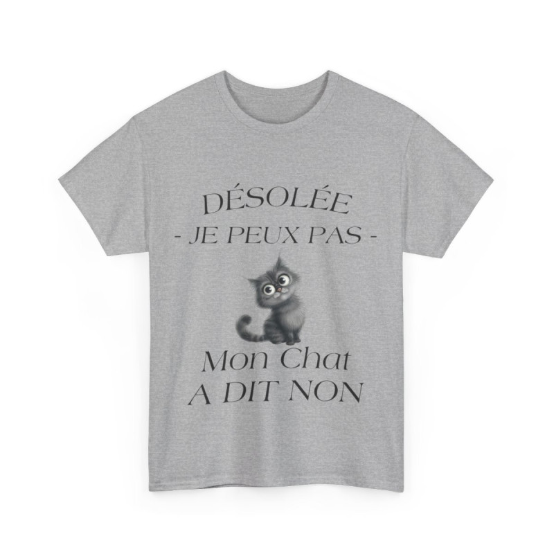 Tee shirt Unisex Mon chat a dit non idée cadeau humour drôle amusant Homme/Femme