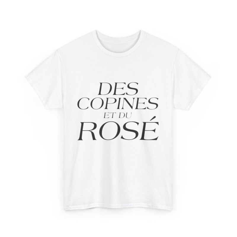 Tee shirt Femme Des copines et du rosé idée cadeau humour drôle amusant