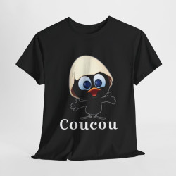Tee shirt Noir Unisex Caliméro Coucou Homme/Femme
