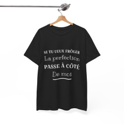 Tee shirt Noir Unisex Perfection idée cadeau humour drôle amusant Homme/Femme