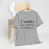 Tee shirt Unisex J'enfile un sourire et j'arrive, idée cadeau humour drôle amusant Homme/Femme