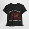 Tee shirt Noir Unisex Je ne suis pas débile connerie, idée cadeau humour drôle Homme/Femme