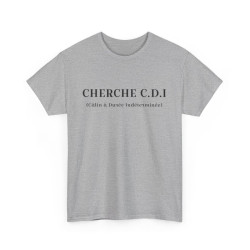 Tee shirt Unisex Cherche CDI idée cadeau humour drôle amusant Homme/Femme