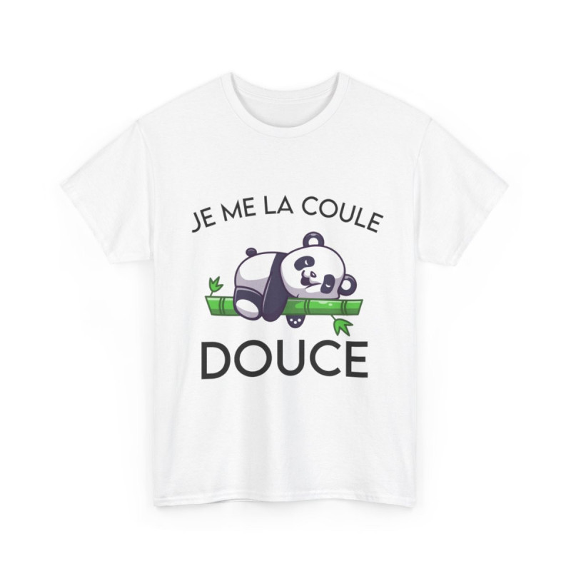 Tee shirt Unisex Je me la coule douce panda idée cadeau humour drôle amusant Homme/Femme