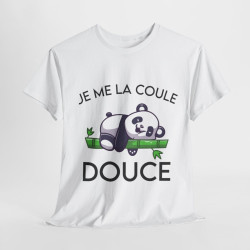 Tee shirt Unisex Je me la coule douce panda idée cadeau humour drôle amusant Homme/Femme