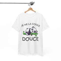 Tee shirt Unisex Je me la coule douce panda idée cadeau humour drôle amusant Homme/Femme