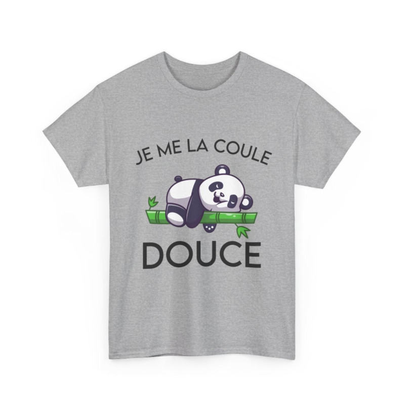 Tee shirt Unisex Je me la coule douce panda idée cadeau humour drôle amusant Homme/Femme