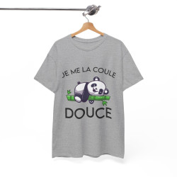 Tee shirt Unisex Je me la coule douce panda idée cadeau humour drôle amusant Homme/Femme