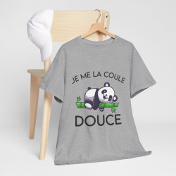 Tee shirt Unisex Je me la coule douce panda idée cadeau humour drôle amusant Homme/Femme