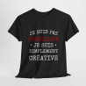 Tee shirt  Noir Femme Bordélique Idée cadeau humour drôle amusant fun