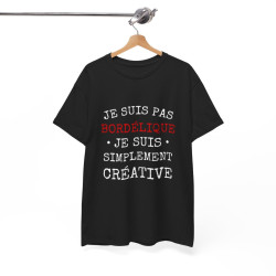 Tee shirt  Noir Femme Bordélique Idée cadeau humour drôle amusant fun
