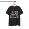 Tee shirt Noir Femme Libérée Délivrée Retraitée Idée cadeau humour drôle amusant