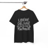 Tee shirt  Noir Homme Libéré Délivré Retraité idée cadeau humour drôle amusant retraite