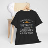 Tee shirt Noir  Unisex Retraite jardinier idée cadeau humour drôle amusant