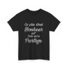 Tee shirt Noir Unisex Le plus doux Bonheur est celui qu'on partage idée cadeau Citation