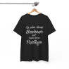 Tee shirt Noir Unisex Le plus doux Bonheur est celui qu'on partage idée cadeau Citation