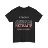 Tee shirt  Noir Unisex Métier retraité idée cadeau humour drôle amusant Homme/Femme