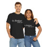 Tee shirt Noir  Unisex Le Bonheur d'être avec toi idée cadeau citation