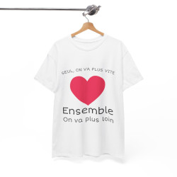 Tee shirt Unisex Coeur ensemble on va plus loin idée cadeau amour love Homme/Femme