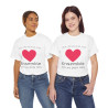 Tee shirt Unisex Coeur ensemble on va plus loin idée cadeau amour love Homme/Femme