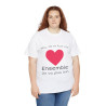 Tee shirt Unisex Coeur ensemble on va plus loin idée cadeau amour love Homme/Femme