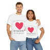 Tee shirt Unisex Coeur ensemble on va plus loin idée cadeau amour love Homme/Femme