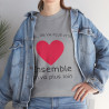 Tee shirt Unisex Coeur ensemble on va plus loin idée cadeau amour love Homme/Femme