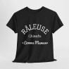 Tee shirt  Noir Femme Râleuse chiante comme Maman idée cadeau humour drôle amusant