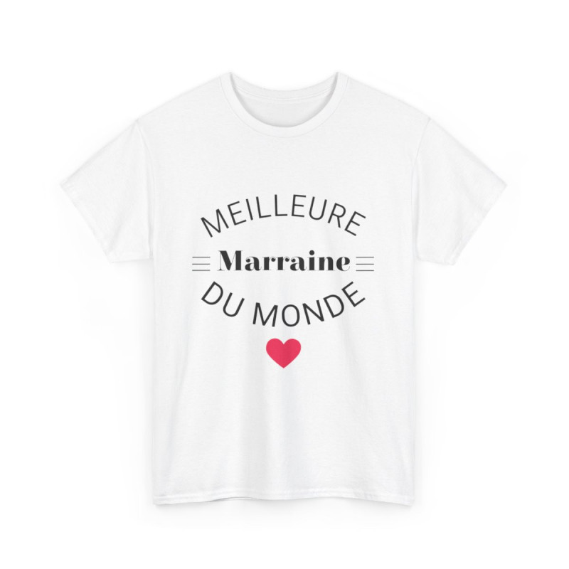 Tee shirt Femme Meilleur marraine du monde idée cadeau amour love coeur
