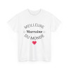 Tee shirt Femme Meilleur marraine du monde idée cadeau amour love coeur