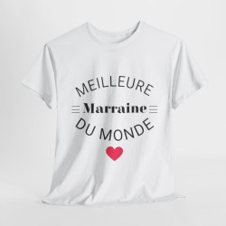 Tee shirt Femme Meilleur marraine du monde idée cadeau amour love coeur