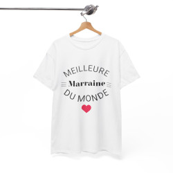 Tee shirt Femme Meilleur marraine du monde idée cadeau amour love coeur