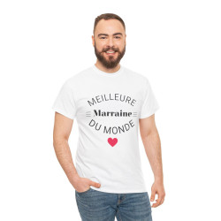 Tee shirt Femme Meilleur marraine du monde idée cadeau amour love coeur