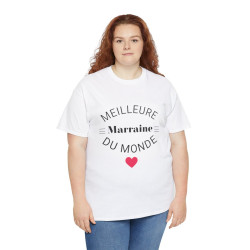 Tee shirt Femme Meilleur marraine du monde idée cadeau amour love coeur
