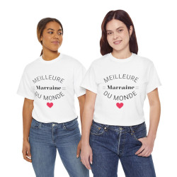 Tee shirt Femme Meilleur marraine du monde idée cadeau amour love coeur