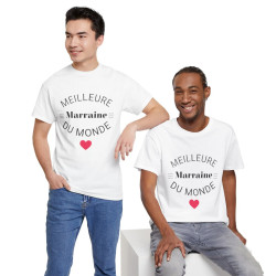 Tee shirt Femme Meilleur marraine du monde idée cadeau amour love coeur