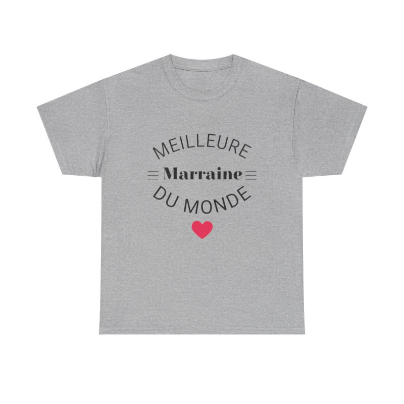 Tee shirt Femme Meilleur marraine du monde idée cadeau amour love coeur